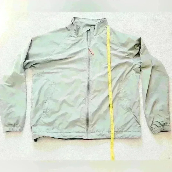 Cabela’s Windcrest tan full zip-up pop p collar lined windbreaker size Large - Picture 4 of 9